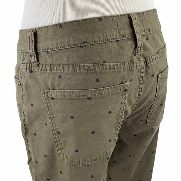 Current/Elliott The Easy Stiletto Olive Polka Dot Skinny Jeans - Picture 13 of 16